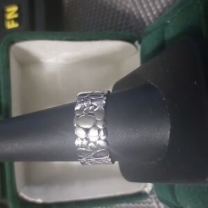 Sterling Silver Band Ring Sz 10.   9mm